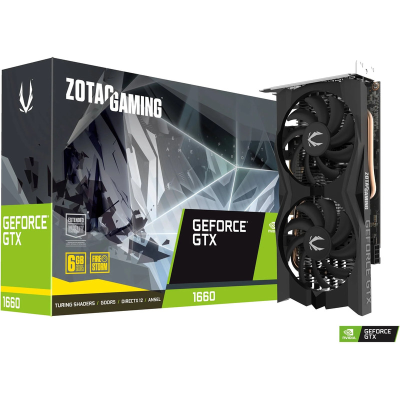 Zotac Gaming Geforce GTX 1660 6GB GDDR5 Graphics Card - كرت الشاشة